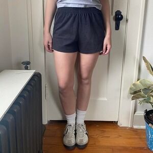 Vintage 90s y2k low rise black yoga shorts sweat pant style